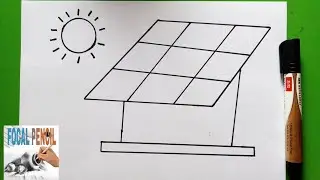 LEARN HOW TO DRAW A SOLAR PANEL - SUPER EASY