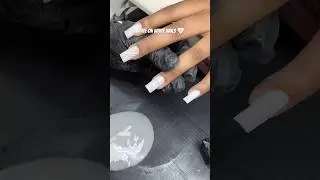 you can never go wrong with white on white nails 🤍😍 #whitenails