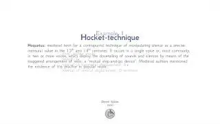 Hocket Technique