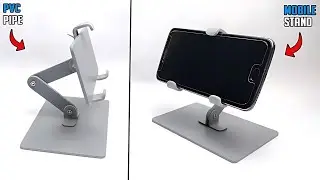 How To Make Mobile Stand At Home From PVC Pipe | Foldable Smartphone Holder