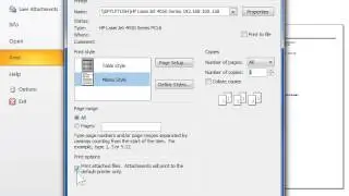 Outlook 2010 Print an E-mail Message and Attachment