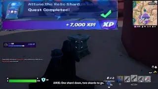Dig up dirt piles to find the Relic Shard,Attune the Relic Shard Fortnite
