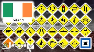 Warning Traffic-Road Signs in Ireland (Dublin, Belfast, Cork, Limerick, Galway, Derry) | Vocabulary