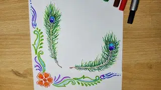 Border & corner design for student / project khata design// gitpuspa art & craft..