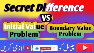 Difference between initial value problem and boundary value problem @Rawlifejournal
