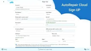 Auto Repair Cloud - Sign Up (Update)