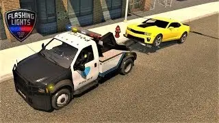 Flashing Lights #8 Police Tow Truck Update Towing Illegally Parked Cars