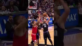 Sabonis posterized the ring and Vucevic  Kings vs Bulls #shorts