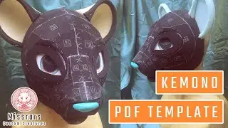 PDF-выкройка NERO Big Cat Kemono 'K Fusion' Головная часть фурсьюта