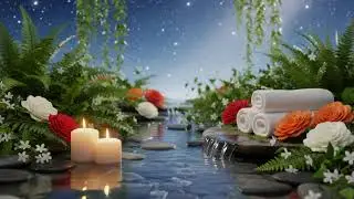 Relaxing Spa Music 🌼 Fall Asleep Faster with Calm Healing Piano,Peaceful Water Magic