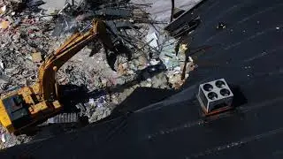 Silver City Galleria Mall Demolition (Demo) Project. Taunton Massachusetts. Heavy Machines P-4