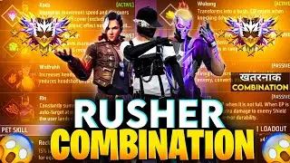 DO RUSH LIKE A HAKER 💀 | Cs Rank Best Character Combination | Best Character Skill For Cs Rank