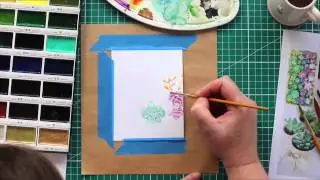 Watercoloured Succulents