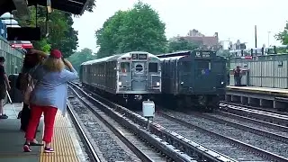 Special R1 D Train Meets Mixed R11/R42/R38/R16 QJ Express Train at Neck Road
