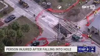 Person falls into trench at Safety Harbor construction site