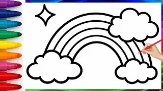 Easy Rainbow Drawing for Kids 🌈 | Learn to Draw & Color Step-by-Step