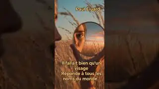 Il fallait bien qu'un visage... / Paul &Eacute;luard #po&egrave;mes#pauleluard#amour #visage#femme