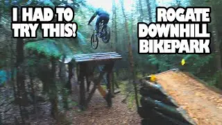 ROGATE DOWNHILL B1KEPARK - BIG FEATURES IN THE WET, INCLUDING S&M (DMR TRAIL)!