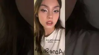 silver glitter makeup tutorial🪩💫 #kbeauty #cbeauty #glittermakeup #silvereyemakeup #shorts #tutorial