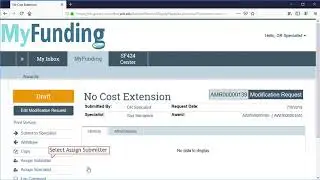 Requesting a No Cost Extension Modification
