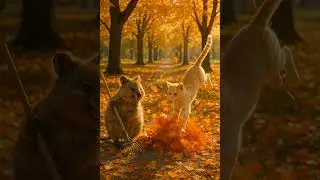 Cat ! 🍁🌞🍂 Cozy Fall Moments &mdash; Quokka Rakes, Cat Plays