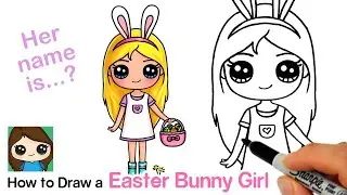 How to Draw a Easter Bunny Cute Girl 🐰🥚🌼