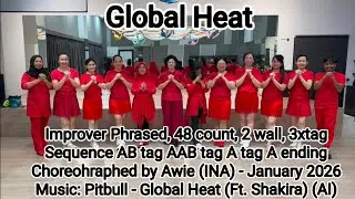 Global Heat | line dance | Awie | Pitbull feat Shakira