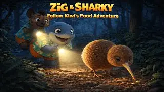 🥝🎵 Zig & Sharky Song 🎵 Follow Kiwi's Food Adventure 🎵 Kids Music Videos 🌈✨