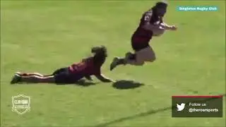 Hilarious scorpion FACEPLANT denies near-certain try