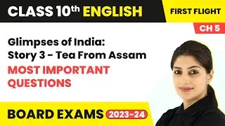 Tea From Assam - Glimpses of India - Most Important Questions | Class 10 English Chapter 5 | 2023-24