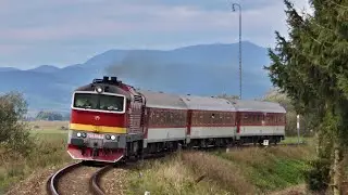 Vlaky Slovensko - Retrovka ZSSK 754.034 na Fatranoch v Turci #train #railway #vlak #amazing