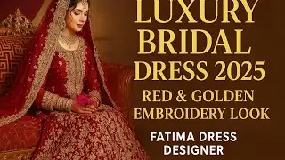 Red & Golden Bridal Dress Design 2025 | Luxury Wedding Dress | Latest Embroidery Work