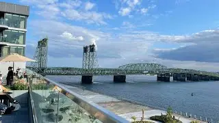 INTERSTATE BRIDGE DETAILED LOOK! Nice ThyssenKrupp Elevator at AC HOTEL VANCOUVER WATERFRONT 