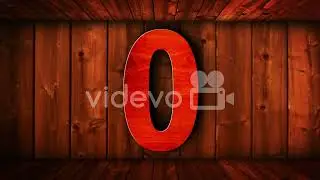 Wood Gate Countdown, with Empty Space, Green Screen and Alpha Matte, Loop　木原秀樹