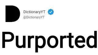 Purported Meaning in English