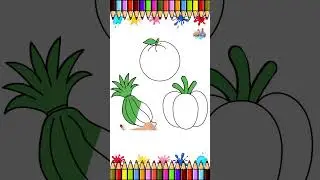 Tomato and Capsicum Coloring Page for Kids | Fun Vegetable Drawing and Coloring Video Activity