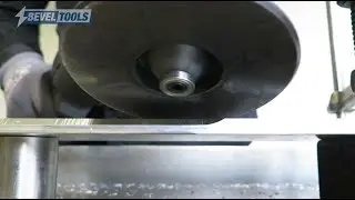 Beveling an aluminum plate with 45 degrees bevel head | Bevel Mate&reg; EBA-12