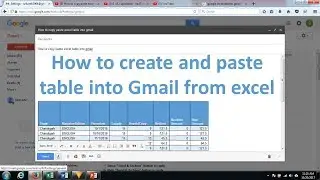 How to copy paste excel table into gmail in hindi