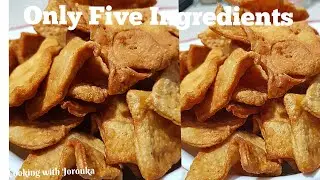 Crunchy Flour Chips with only five Ingredients.