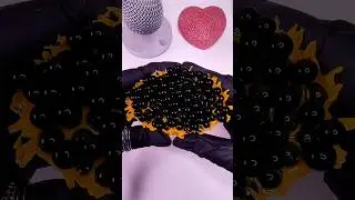 🧡 Pimple popping water beads | Bright neon squishy ASMR #oddlysatisfying #immersive  #pimplepopping