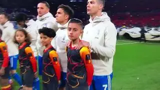 Lyon vs Juventus Torino  Uefa Champions League anthem on Stadio Parc Olympique Lyonnais 26 02 2020