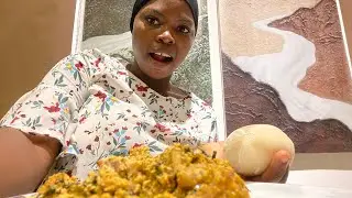 Egusi and fufu ASMR mukbang