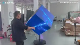 Moving LED Cube in Action | Dynamic Display That Drives Engagement