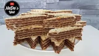 Waffelfüllung mit Schokolade / Oblate / Oblande / Waffel mit Schokolade