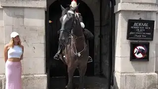 👑📷 Guard on duty Tourist on camera.