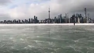 Skating harbour-side of Toronto islands Jan 24 2026