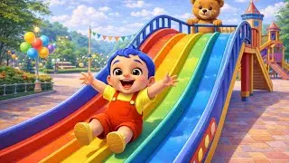 Slide Fun / Mimi Boy ka Slide Adventure/ Slide cartoon/ Hindi slide song for kids 