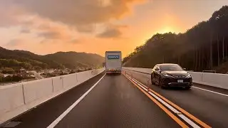 Sunrise Drive | National Route 23 | Gamagori Toyokawa Toyohashi Aichi | Cars and Trucks | 4K