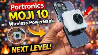 😱 The Smallest 10,000mAh Magnetic Power Bank | How To Use Portronics Moji 10 Wireless Power Bank 🔥