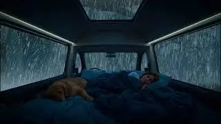 🌧️✨💤 ASMR Rain Sleep Stillness | Cozy Van Night Sounds